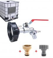 IBC vodní nádrž adaptér s rozprašovačem – s 1/2” a 3/4” hadicovou přípojkou