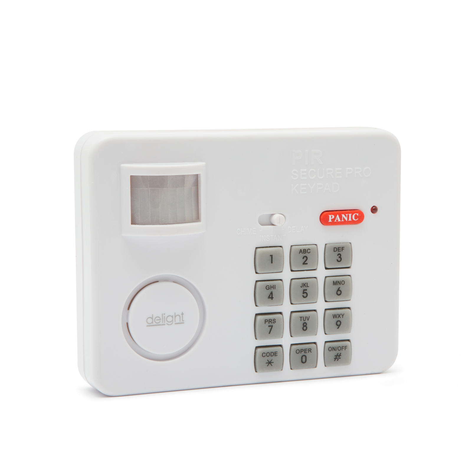 Alarm s pohybovým senzorem s PIN kódovou ochranou